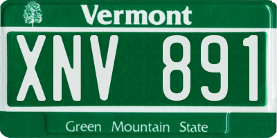 VT license plate XNV891