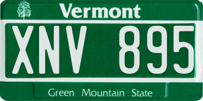 VT license plate XNV895