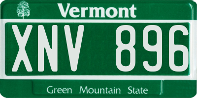 VT license plate XNV896
