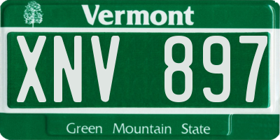 VT license plate XNV897