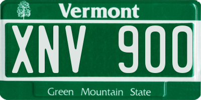 VT license plate XNV900