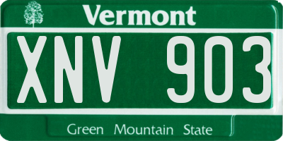 VT license plate XNV903
