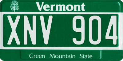 VT license plate XNV904