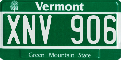 VT license plate XNV906