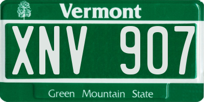 VT license plate XNV907