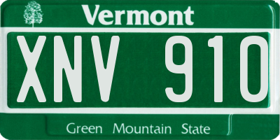 VT license plate XNV910