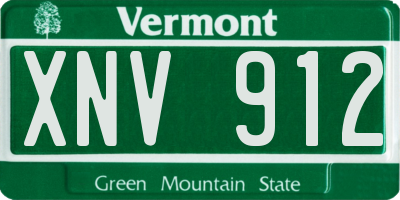 VT license plate XNV912