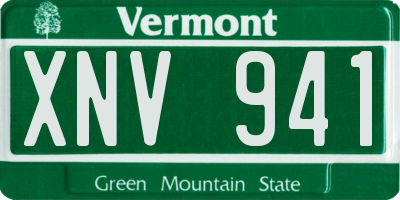 VT license plate XNV941