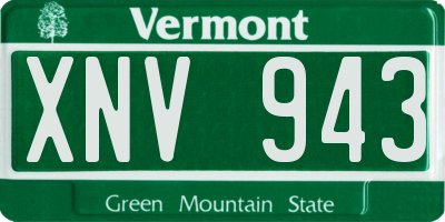 VT license plate XNV943