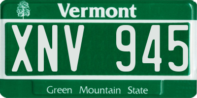 VT license plate XNV945