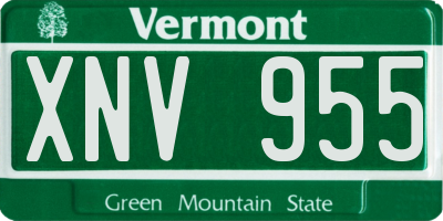 VT license plate XNV955