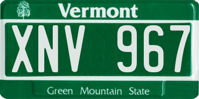 VT license plate XNV967
