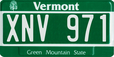 VT license plate XNV971