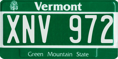 VT license plate XNV972