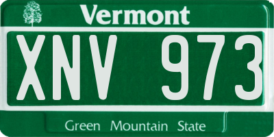 VT license plate XNV973