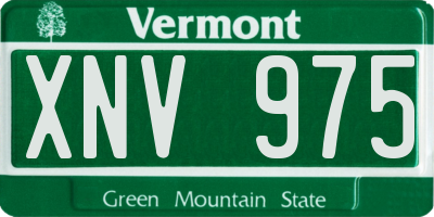 VT license plate XNV975
