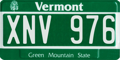 VT license plate XNV976