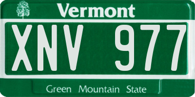VT license plate XNV977