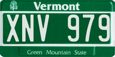 VT license plate XNV979