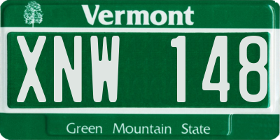 VT license plate XNW148