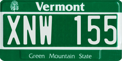 VT license plate XNW155