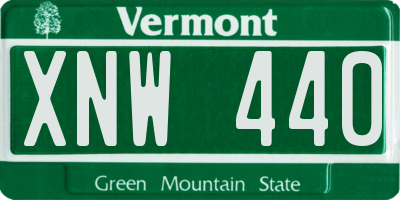 VT license plate XNW440