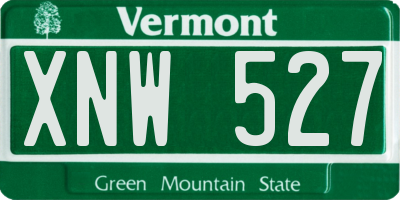 VT license plate XNW527