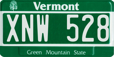 VT license plate XNW528