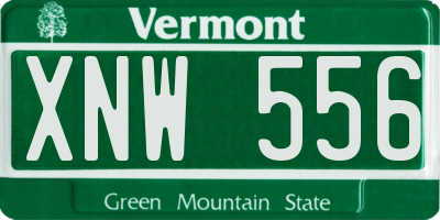 VT license plate XNW556