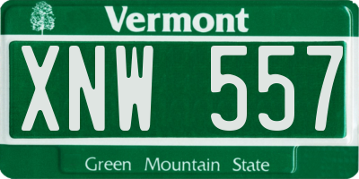 VT license plate XNW557