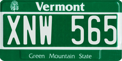 VT license plate XNW565