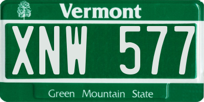 VT license plate XNW577