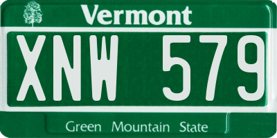 VT license plate XNW579
