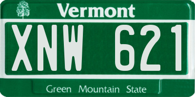 VT license plate XNW621