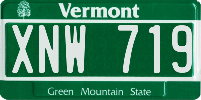 VT license plate XNW719