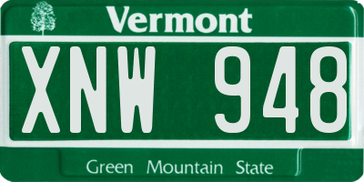VT license plate XNW948