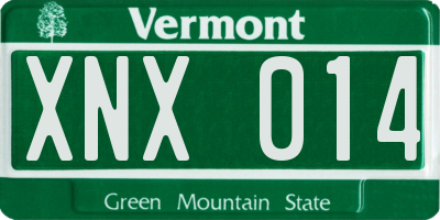 VT license plate XNX014