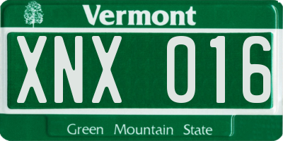 VT license plate XNX016