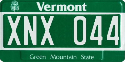 VT license plate XNX044