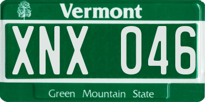 VT license plate XNX046