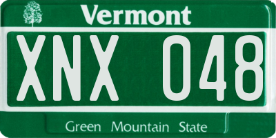 VT license plate XNX048