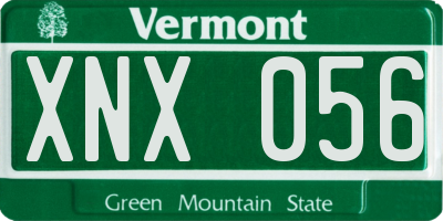 VT license plate XNX056