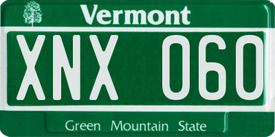 VT license plate XNX060