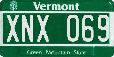 VT license plate XNX069