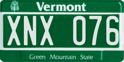 VT license plate XNX076