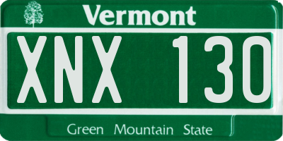 VT license plate XNX130