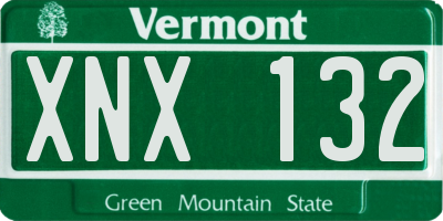 VT license plate XNX132