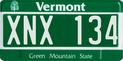 VT license plate XNX134