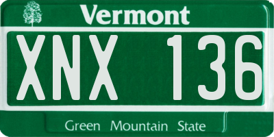 VT license plate XNX136