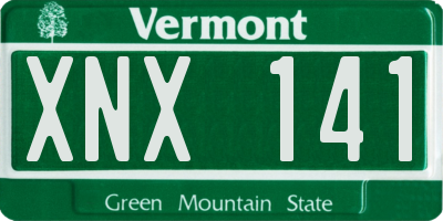 VT license plate XNX141